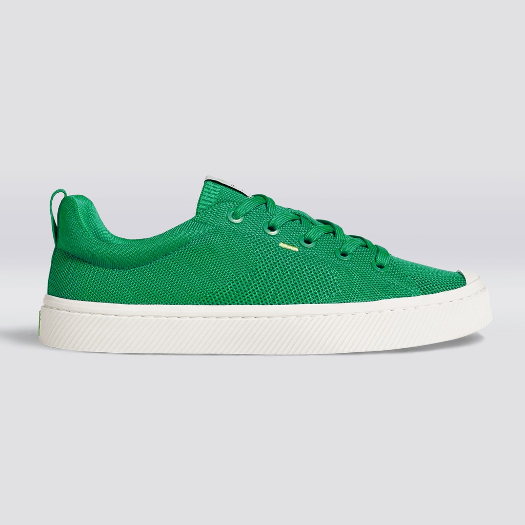 IBI Cariuma Low Top Bamboo Weave Knit Vegan Vert Homme | ZSG-6466569